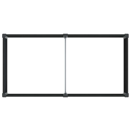 Povišena gredica - Vrtna gredica Crna 100 x 50 x 54 cm WPC i aluminij - 100 x 50 x 54 cm Crna Cijena
