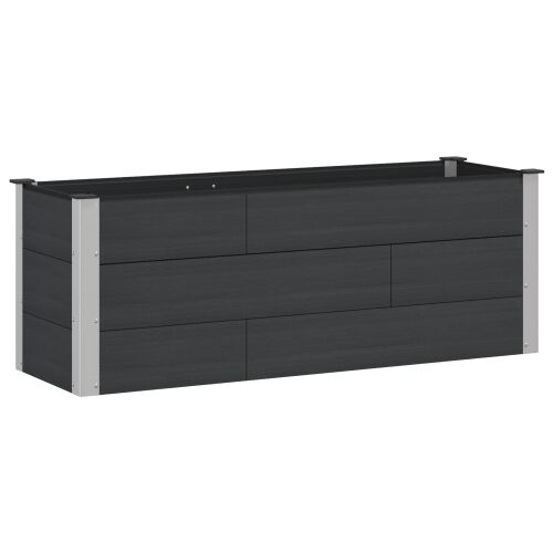 Povišena gredica - Vrtna gredica Crna 150 x 50 x 54 cm WPC i aluminij - 150 x 50 x 54 cm Crna Cijena