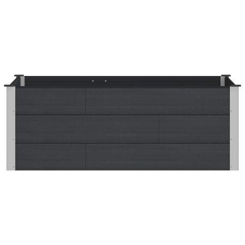 Povišena gredica - Vrtna gredica Crna 150 x 100 x 54 cm WPC i aluminij - 150 x 100 x 54 cm Crna Cijena