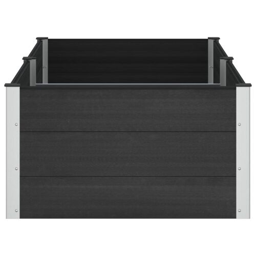 Povišena gredica - Vrtna gredica Crna 200 x 100 x 54 cm WPC i aluminij - 200 x 100 x 54 cm Crna Cijena