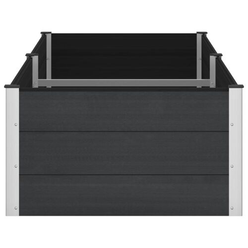 Povišena gredica - Vrtna gredica Crna 250 x 100 x 54 cm WPC i aluminij - 250 x 100 x 54 cm Crna Cijena