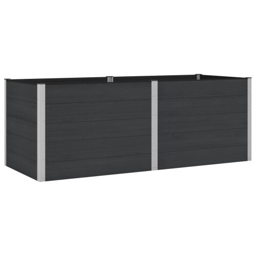Povišena gredica - Vrtna gredica Crna 250 x 100 x 91 cm WPC i aluminij - 250 x 100 x 91 cm Crna Cijena