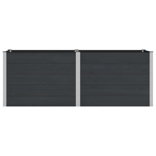 Povišena gredica - Vrtna gredica Crna 250 x 100 x 91 cm WPC i aluminij - 250 x 100 x 91 cm Crna Cijena