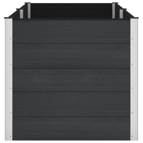 Povišena gredica - Vrtna gredica Crna 250 x 100 x 91 cm WPC i aluminij - 250 x 100 x 91 cm Crna Cijena