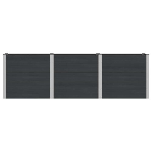 Povišena gredica - Vrtna gredica Crna 300 x 50 x 91 cm WPC i aluminij - 300 x 50 x 91 cm Crna Cijena