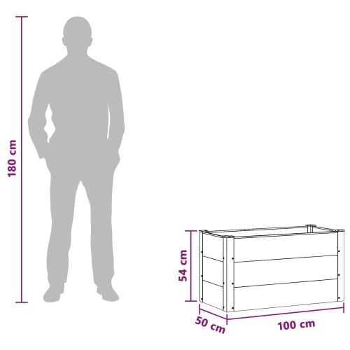 Povišena gredica - Vrtna gredica Smeđa 100 x 50 x 54 cm WPC i aluminij - 100 x 50 x 54 cm Smeđa Cijena
