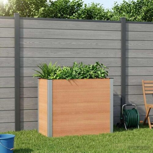 Povišena gredica - Vrtna gredica Smeđa 100 x 50 x 91 cm WPC i aluminij - 100 x 50 x 91 cm Smeđa Cijena