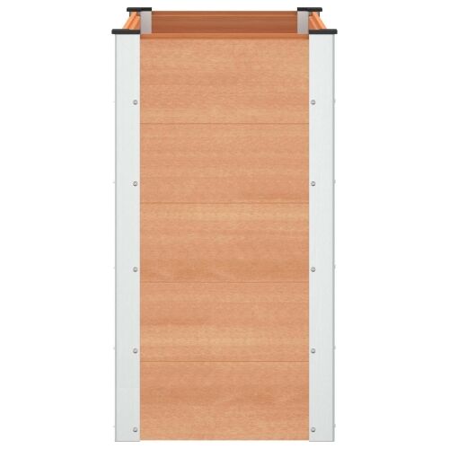 Povišena gredica - Vrtna gredica Smeđa 100 x 50 x 91 cm WPC i aluminij - 100 x 50 x 91 cm Smeđa Cijena
