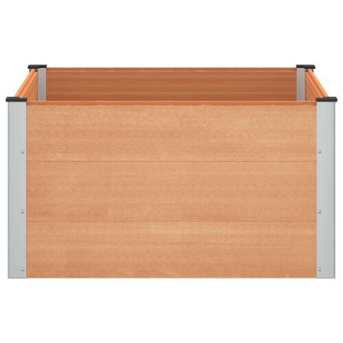 Povišena gredica - Vrtna gredica Smeđa 100 x 100 x 54 cm WPC i aluminij - 100 x 100 x 54 cm Smeđa Cijena