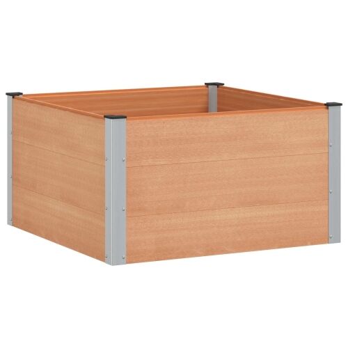 Povišena gredica - Vrtna gredica Smeđa 100 x 100 x 54 cm WPC i aluminij - 100 x 100 x 54 cm Smeđa Cijena