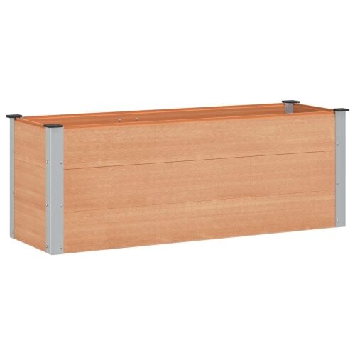 Povišena gredica - Vrtna gredica Smeđa 150 x 50 x 54 cm WPC i aluminij - 150 x 50 x 54 cm Smeđa Cijena