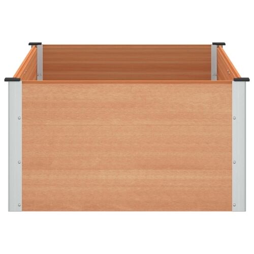 Povišena gredica - Vrtna gredica Smeđa 150 x 100 x 54 cm WPC i aluminij - 150 x 100 x 54 cm Smeđa Cijena