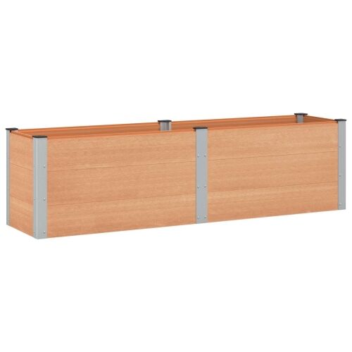 Povišena gredica - Vrtna gredica Smeđa 200 x 50 x 54 cm WPC i aluminij - 200 x 50 x 54 cm Smeđa Cijena
