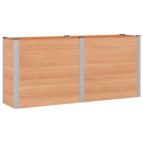 Povišena gredica - Vrtna gredica Smeđa 200 x 50 x 91 cm WPC i aluminij - 200 x 50 x 91 cm Smeđa Cijena