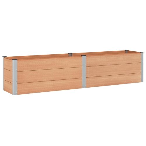 Povišena gredica - Vrtna gredica Smeđa 250 x 50 x 54 cm WPC i aluminij - 250 x 50 x 54 cm Smeđa Cijena