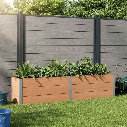 Povišena gredica - Vrtna gredica Smeđa 250 x 50 x 54 cm WPC i aluminij - 250 x 50 x 54 cm Smeđa Cijena