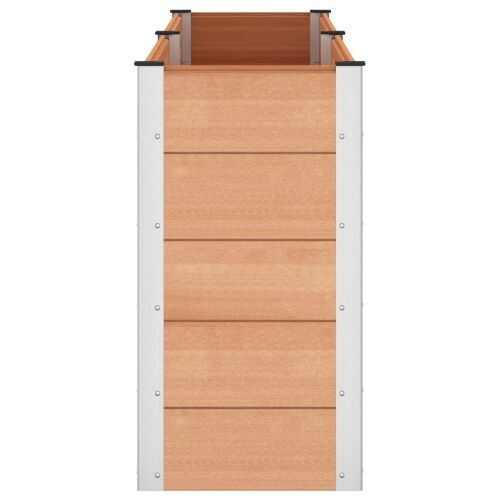 Povišena gredica - Vrtna gredica Smeđa 250 x 50 x 91 cm WPC i aluminij - 250 x 50 x 91 cm Smeđa Cijena