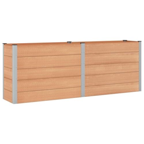Povišena gredica - Vrtna gredica Smeđa 250 x 50 x 91 cm WPC i aluminij - 250 x 50 x 91 cm Smeđa Cijena