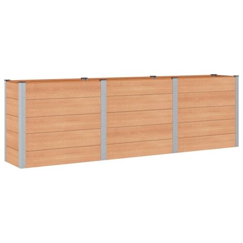 Povišena gredica - Vrtna gredica Smeđa 300 x 50 x 91 cm WPC i aluminij - 300 x 50 x 91 cm Smeđa Cijena