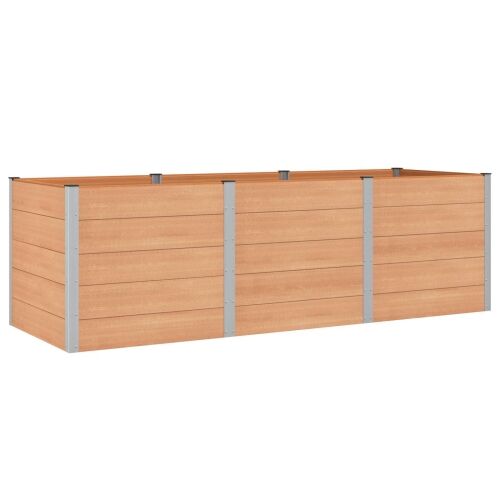 Povišena gredica - Vrtna gredica Smeđa 300 x 100 x 91 cm WPC i aluminij - 300 x 100 x 91 cm Smeđa Cijena