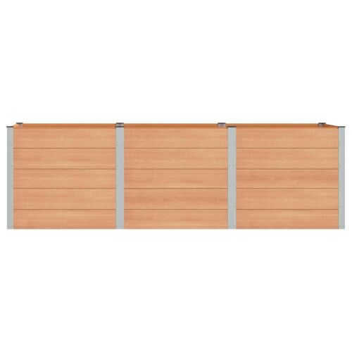 Povišena gredica - Vrtna gredica Smeđa 300 x 100 x 91 cm WPC i aluminij - 300 x 100 x 91 cm Smeđa Cijena