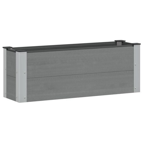 Povišena gredica - Vrtna gredica Siva 100 x 30 x 36 cm WPC i aluminij - 100 x 30 x 36 cm Siva Cijena