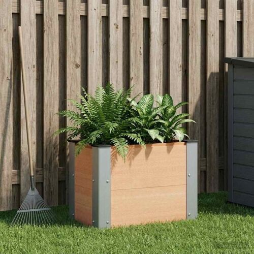 Povišena gredica - Vrtna gredica Smeđa 50 x 30 x 36 cm WPC i aluminij - 50 x 30 x 36 cm Smeđa Cijena