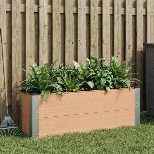 Povišena gredica - Vrtna gredica Smeđa 100 x 30 x 36 cm WPC i aluminij - 100 x 30 x 36 cm Smeđa Cijena