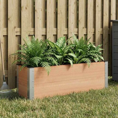 Povišena gredica - Vrtna gredica Smeđa 100 x 30 x 72 cm WPC i aluminij - 100 x 30 x 72 cm Smeđa Cijena