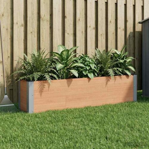 Povišena gredica - Vrtna gredica Smeđa 150 x 30 x 36 cm WPC i aluminij - 150 x 30 x 36 cm Smeđa Cijena