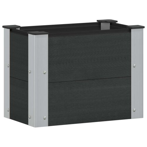Povišena gredica - Vrtna gredica Crna 50 x 30 x 36 cm WPC i aluminij - 50 x 30 x 36 cm Crna Cijena