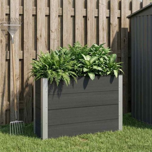 Povišena gredica - Vrtna gredica Crna 100 x 30 x 72 cm WPC i aluminij - 100 x 30 x 72 cm Crna Cijena