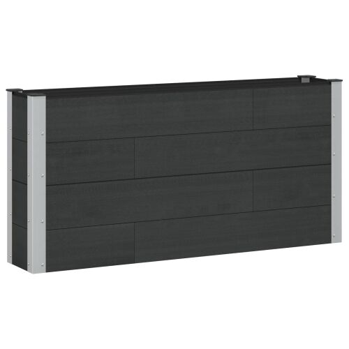 Povišena gredica - Vrtna gredica Crna 150 x 30 x 72 cm WPC i aluminij - 150 x 30 x 72 cm Crna Cijena