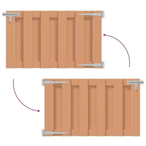Dvorišna vrata - Vrtna vrata 100 x 80 cm WPC i aluminij Smeđa - 100 x 80 cm Smeđa Cijena