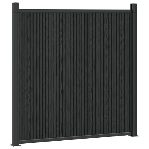 Panel ograde WPC i aluminij Crna - Crna 180 x 186 cm Cijena