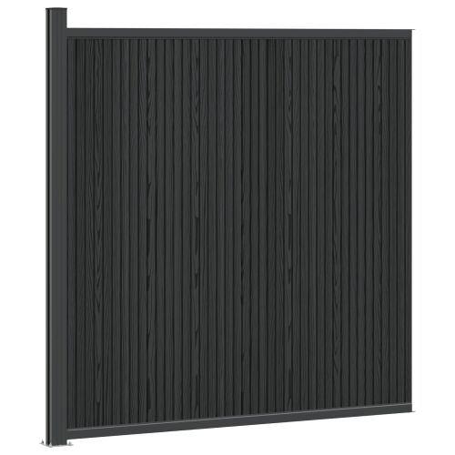Panel ograde WPC i aluminij Crna - Crna 173 x 186 cm Cijena