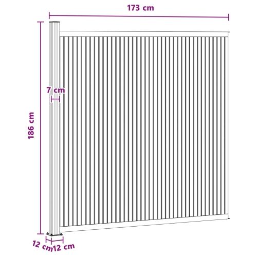 Panel ograde WPC i aluminij Crna - Crna 173 x 186 cm Cijena