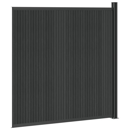 Panel ograde WPC i aluminij Crna - Crna 173 x 186 cm Cijena