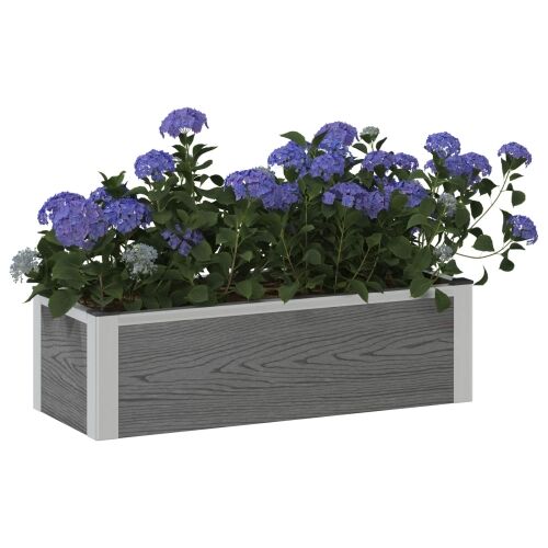 Povišena gredica - Vrtna gredica Siva 75 x 30 x 22 cm WPC i aluminij - 75 x 30 x 22 cm Cijena