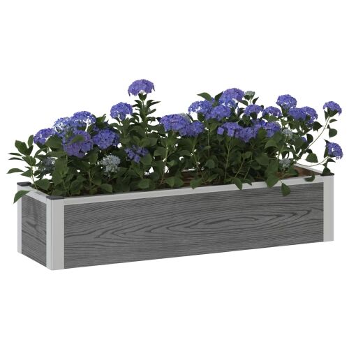 Povišena gredica - Vrtna gredica Siva 100 x 30 x 22 cm WPC i aluminij - 100 x 30 x 22 cm Cijena