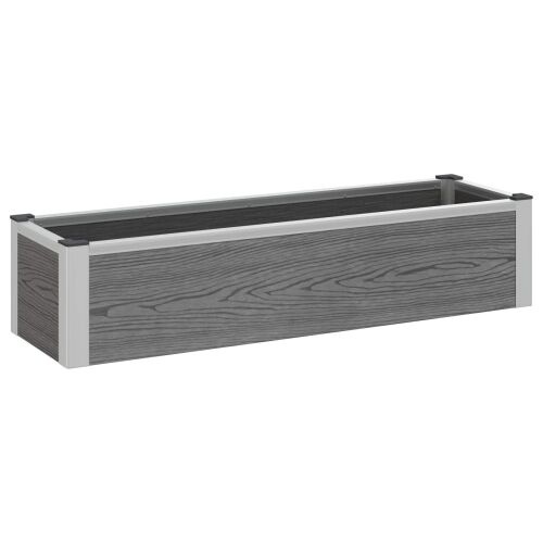 Povišena gredica - Vrtna gredica Siva 100 x 30 x 22 cm WPC i aluminij - 100 x 30 x 22 cm Cijena