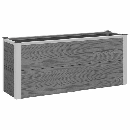 Povišena gredica - Vrtna gredica Siva 100 x 30 x 42 cm WPC i aluminij - 100 x 30 x 42 cm Cijena