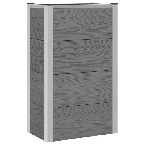 Povišena gredica - Vrtna gredica Siva 50 x 30 x 82 cm WPC i aluminij - 50 x 30 x 82 cm Cijena