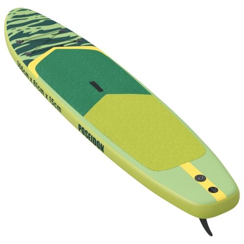 Inflatable Stand Up Paddle Board POSEIDON 366 x 81 x 15 cm za - Zelena (valni uzorak) 366 x 81 x 15 cm Cijena
