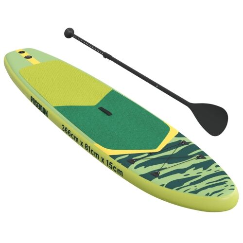 Inflatable Stand Up Paddle Board POSEIDON 366 x 81 x 15 cm za - Zelena (valni uzorak) 366 x 81 x 15 cm Cijena