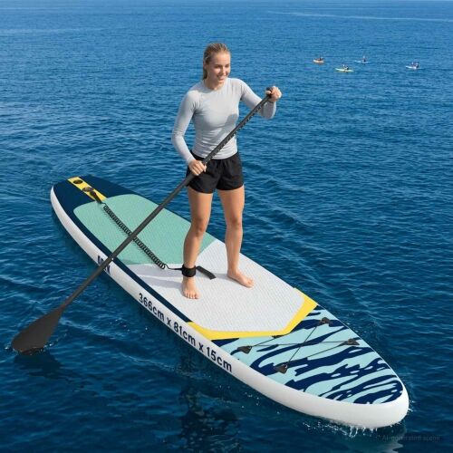 Inflatabilna Daske za Stajanje APEX 366 x 81 x 15 cm Plava za - Tamno plava (uzorak valova) 366 x 81 x 15 cm Cijena