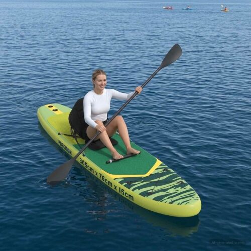 SUP Daska s Mjestom 2-u-1 POSEIDON 305 x 76 x 15 cm Zelena - Zelena 305 x 76 x 15 cm Cijena