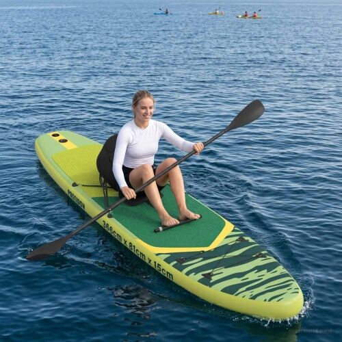 SUP Daska s Mjestom 2-u-1 POSEIDON 366 x 81 x 15 cm Zelena - Zelena 366 x 81 x 15 cm Cijena
