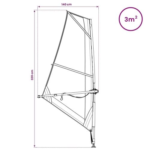 Naduvivi SUP s jedrom SCYLLA 330 x 76 x 15 cm Plava - Plava (uzorak kita) Cijena