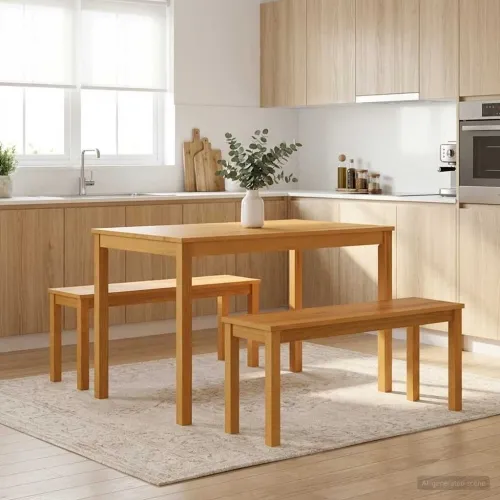 Klupa za blagovanje 95 x 32 x 45 cm Čvrsto Hrastovo Drvo - bez jastuka Cijena